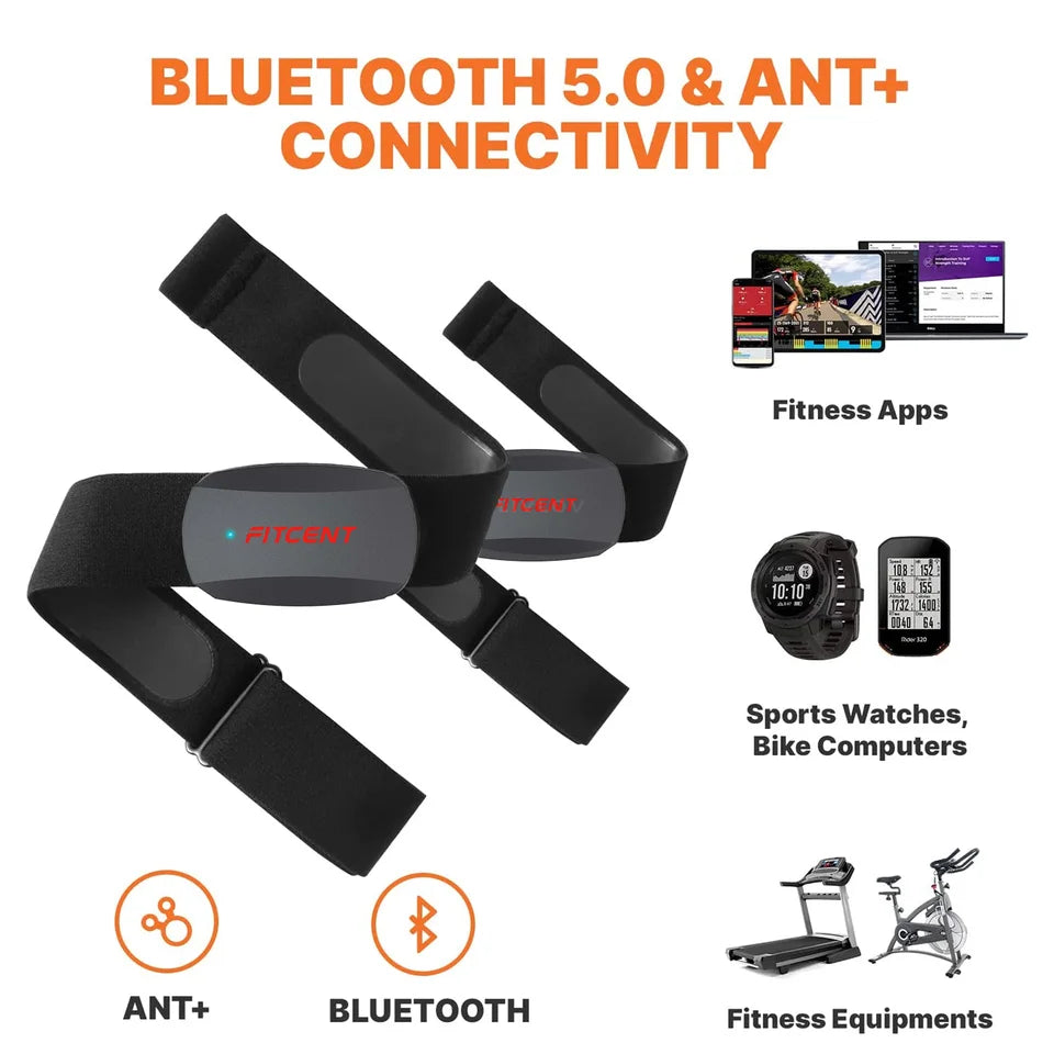 Heart Rate Monitor Chest Strap Bluetooth ANT+ Sensor