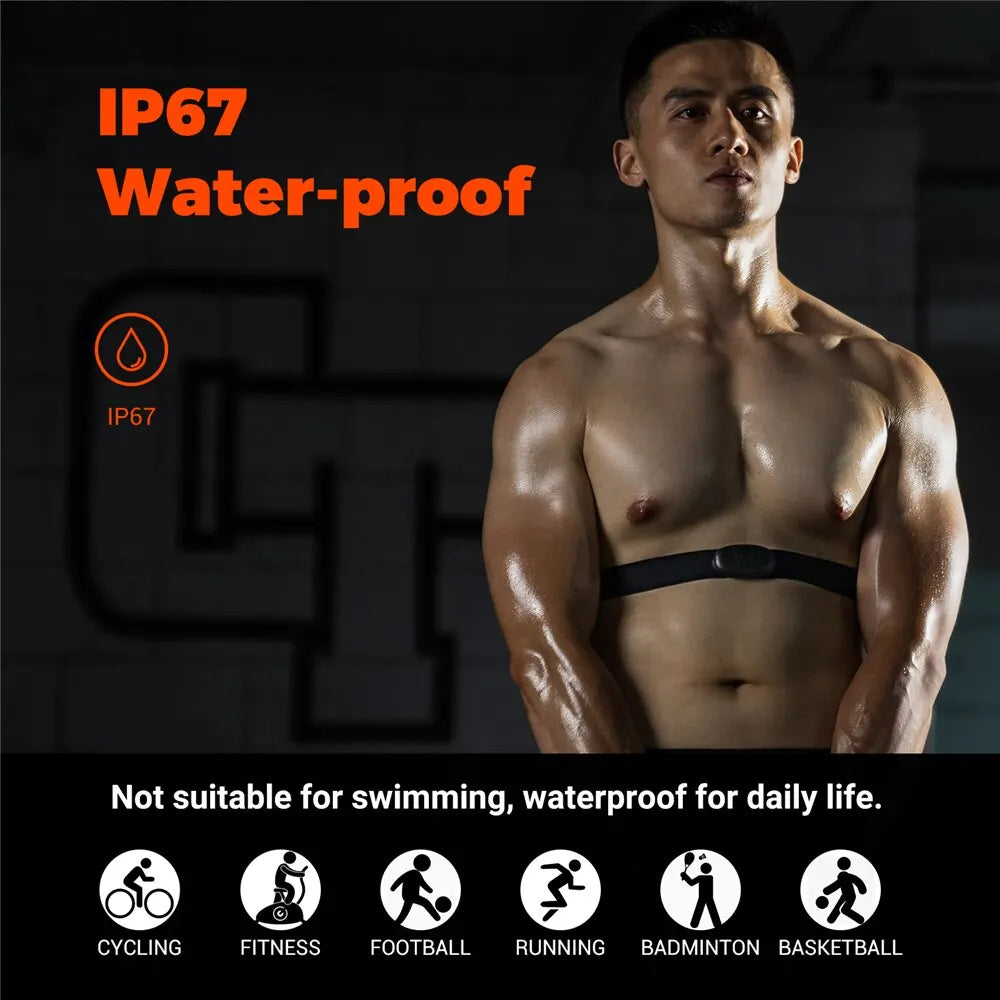 Chest Strap Heart Rate Monitor Sensor Bluetooth & ANT+