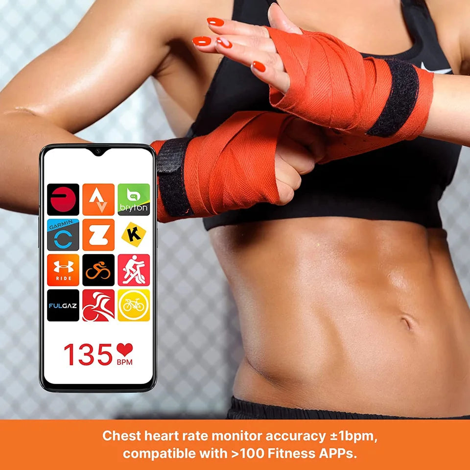 Heart Rate Monitor Chest Strap Bluetooth ANT+ Sensor