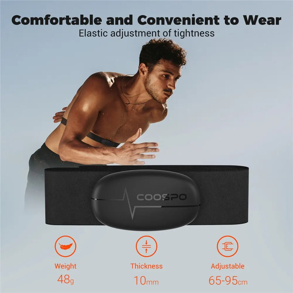Chest Strap Heart Rate Monitor Sensor Bluetooth & ANT+